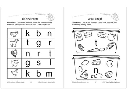 Beginning & Ending Sounds Workbook - US 9300