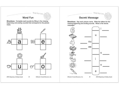 Beginning & Ending Sounds Workbook - US 9300