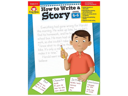 How to Write a Story Workbook - Gr. 4-6 - US 3507