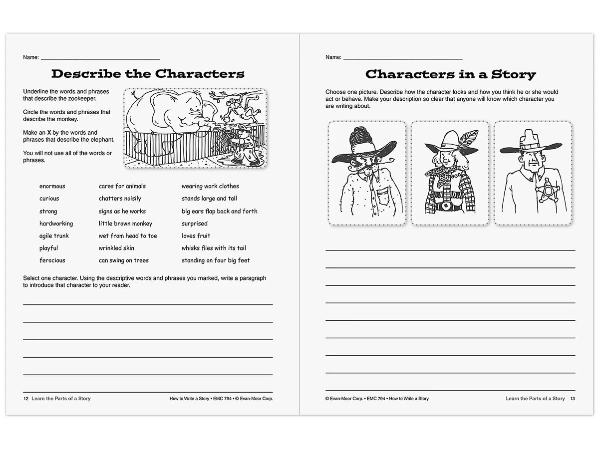 How to Write a Story Workbook - Gr. 4-6 - US 3507