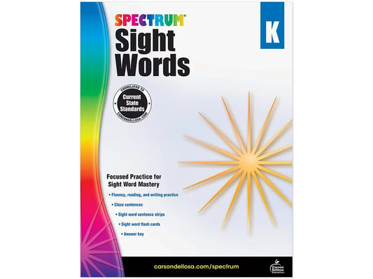 Spectrum® Sight-Words Workbook - Kindergarten - US 4671