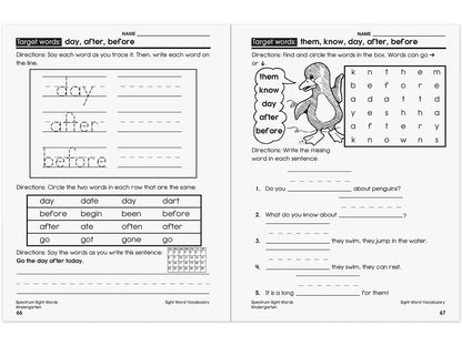 Spectrum® Sight-Words Workbook - Kindergarten - US 4671