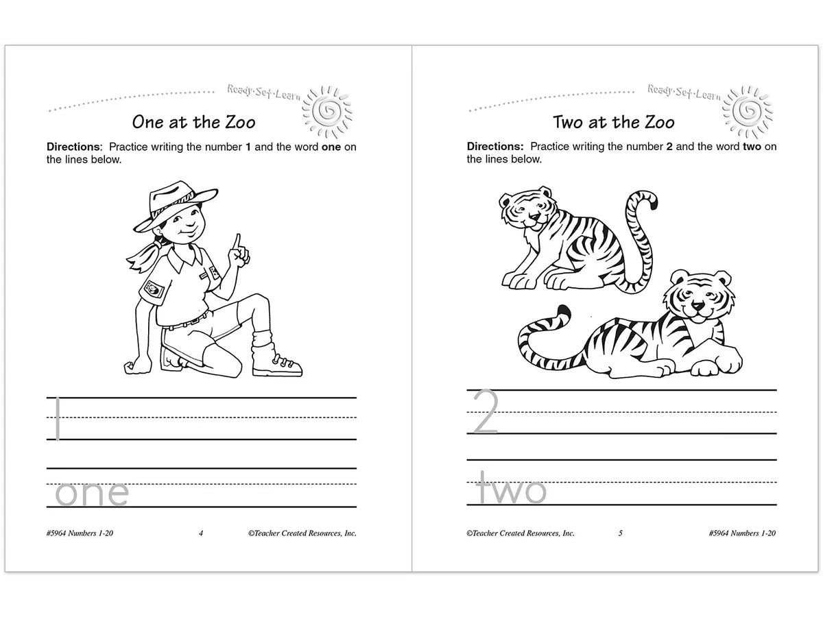 Numbers 1-20 Workbook - US 8823
