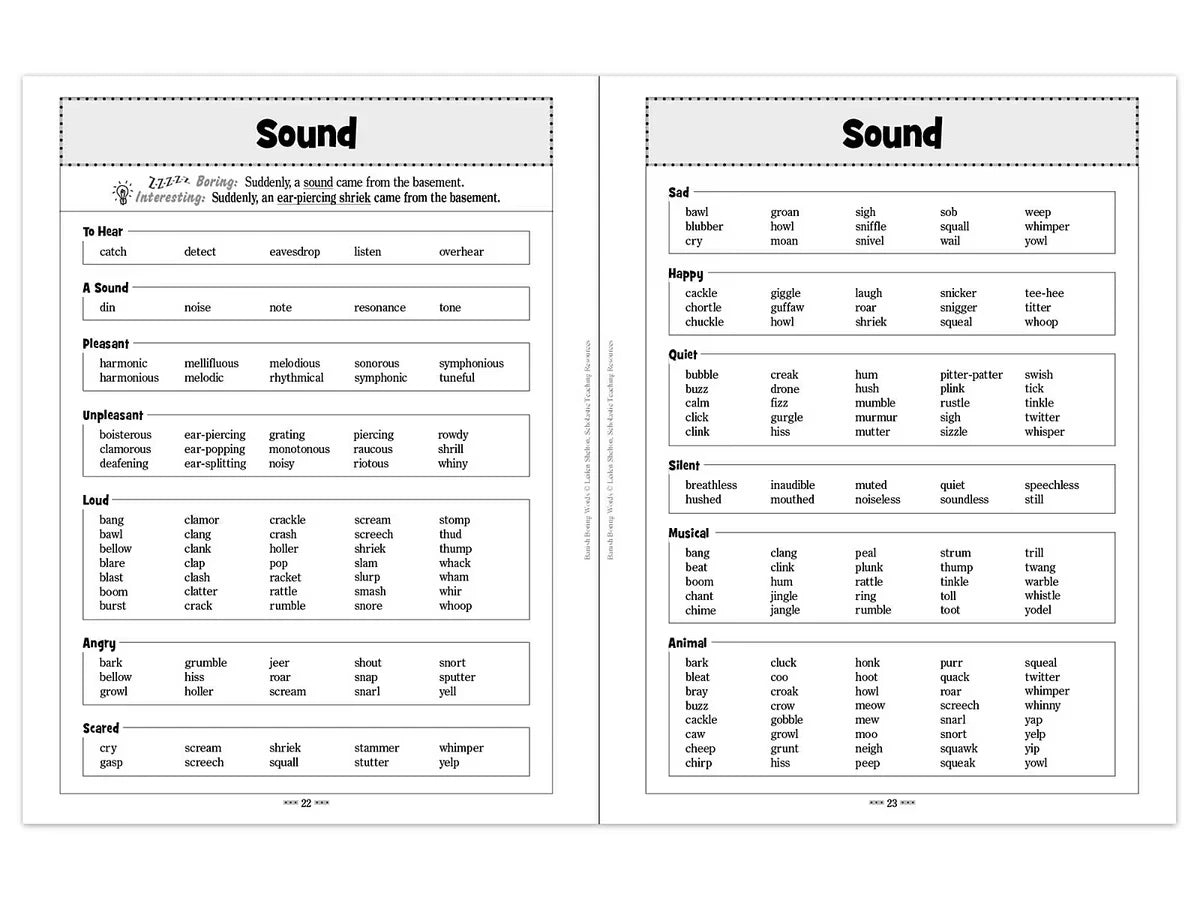 Banish Boring Words Workbook - US 5068