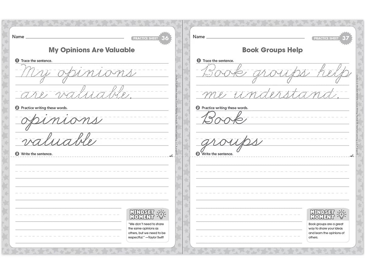 Cursive Writing Practice Workbook - Gr. 2-3 - US 4312