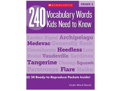 240 Words Kids Need to Know Workbook - Gr. 5 - US 5282