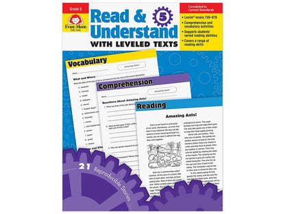 Read & Understand with Leveled Texts Workbook - Gr. 5 - US 1292
