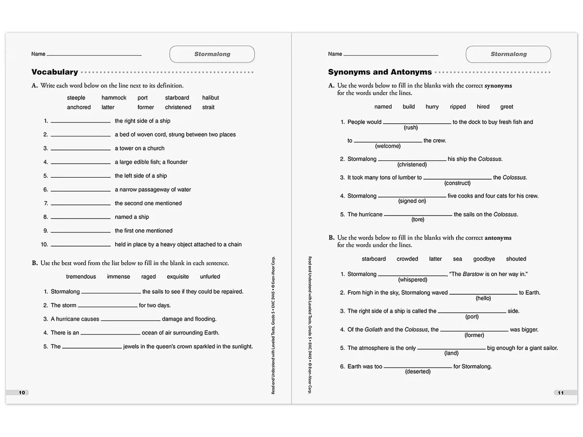 Read & Understand with Leveled Texts Workbook - Gr. 5 - US 1292