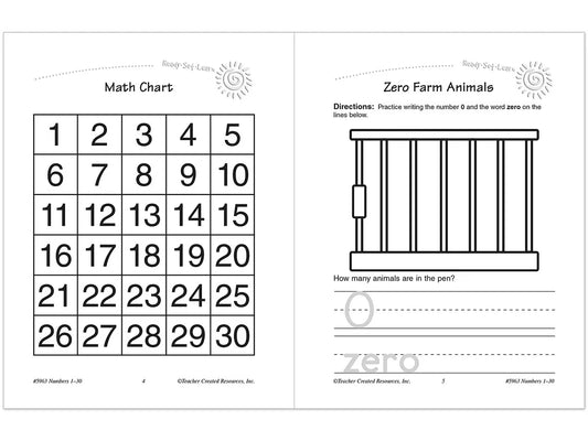 Numbers 1-30 Workbook - US 9083