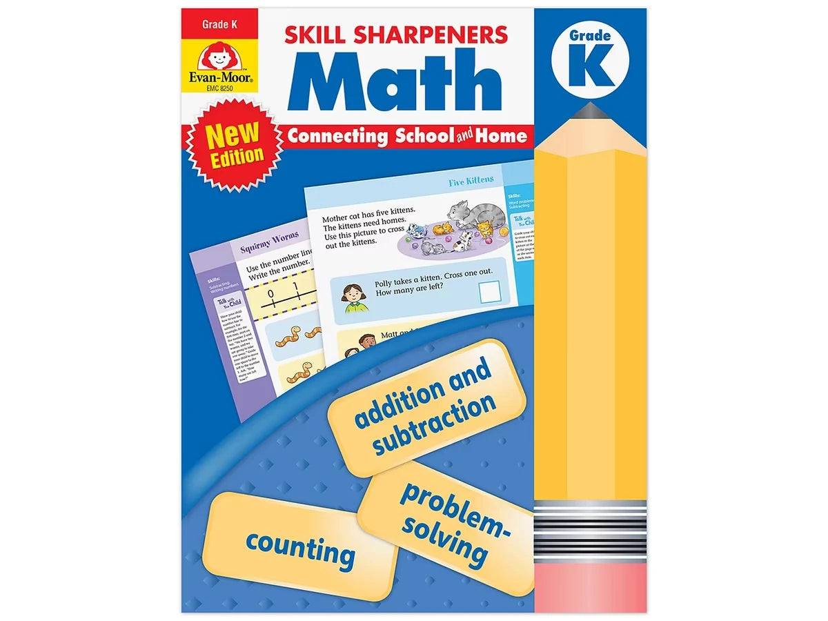 Math Skill Sharpeners Workbook - Kindergarten - US 1105