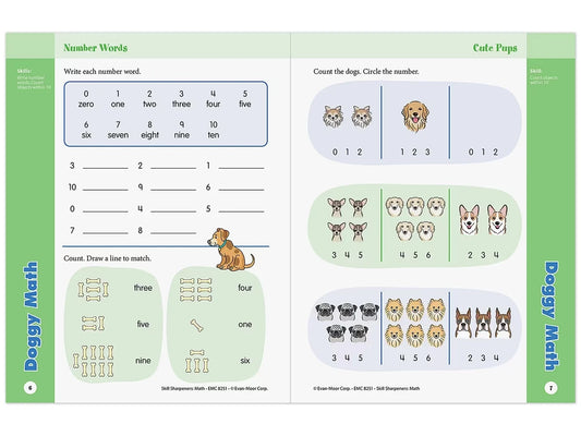 Math Skill Sharpeners Workbook - Kindergarten - US 1105
