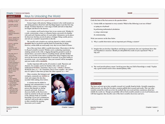 Spectrum® Science Workbook - Gr. 7 - US 4652