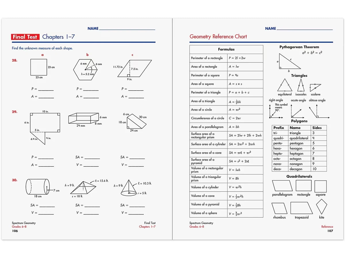 Spectrum® Geometry Workbook - US 1466
