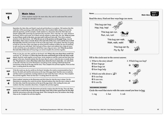 Daily Reading Comprehension Activities Workbook - Gr. 1 - US 7717