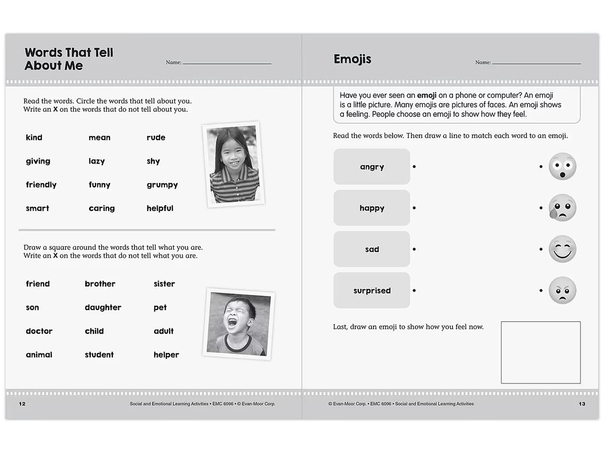 Social and Emotional Learning Activity Workbook - Gr. 1-2 - US 5300