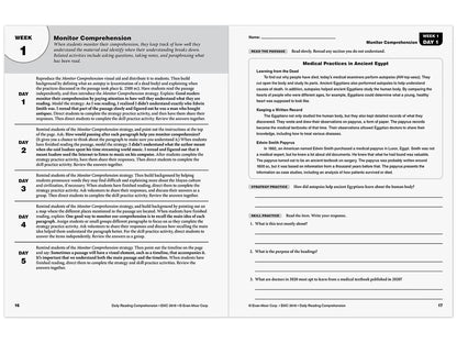 Daily Reading Comprehension Activities Workbook - Gr. 6 - US 1295