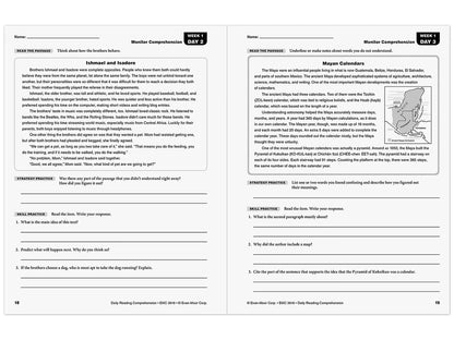 Daily Reading Comprehension Activities Workbook - Gr. 6 - US 1295