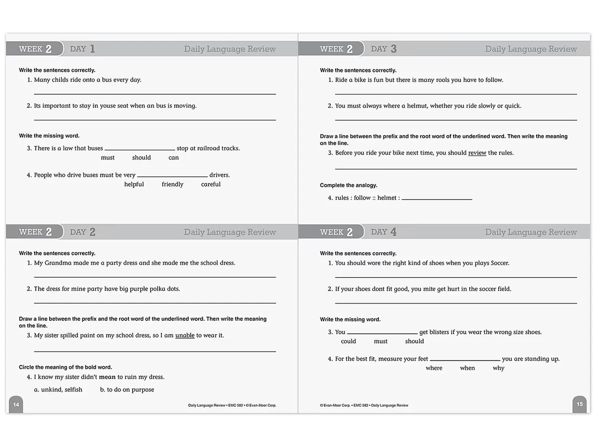 Daily Language Review Workbook - Gr. 4 - US 4936