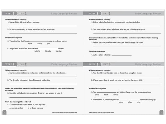 Daily Language Review Workbook - Gr. 4 - US 4936