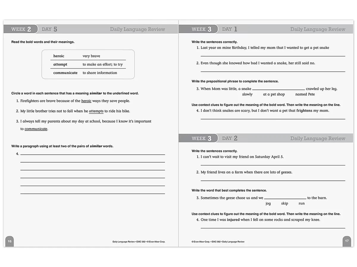 Daily Language Review Workbook - Gr. 4 - US 4936