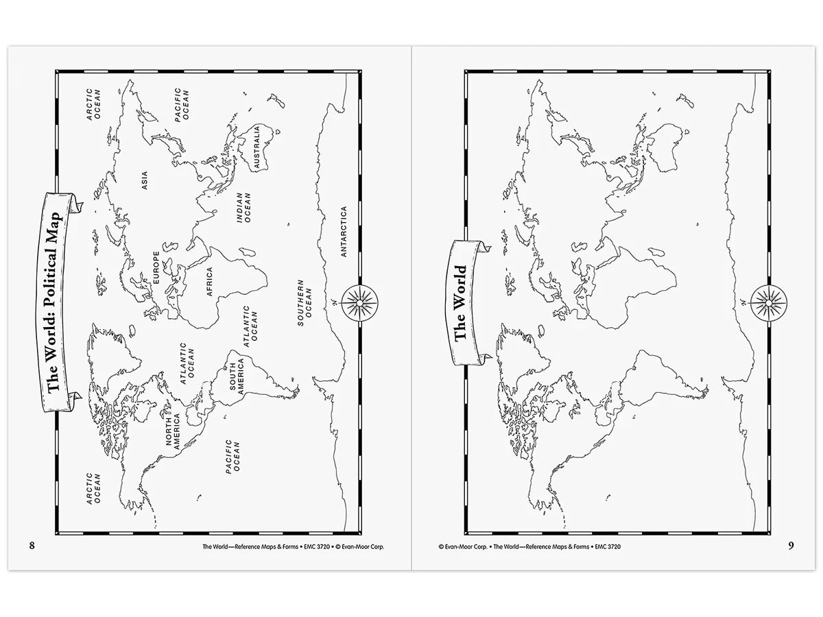 The World: Reference Maps & Forms Workbook - US 9877