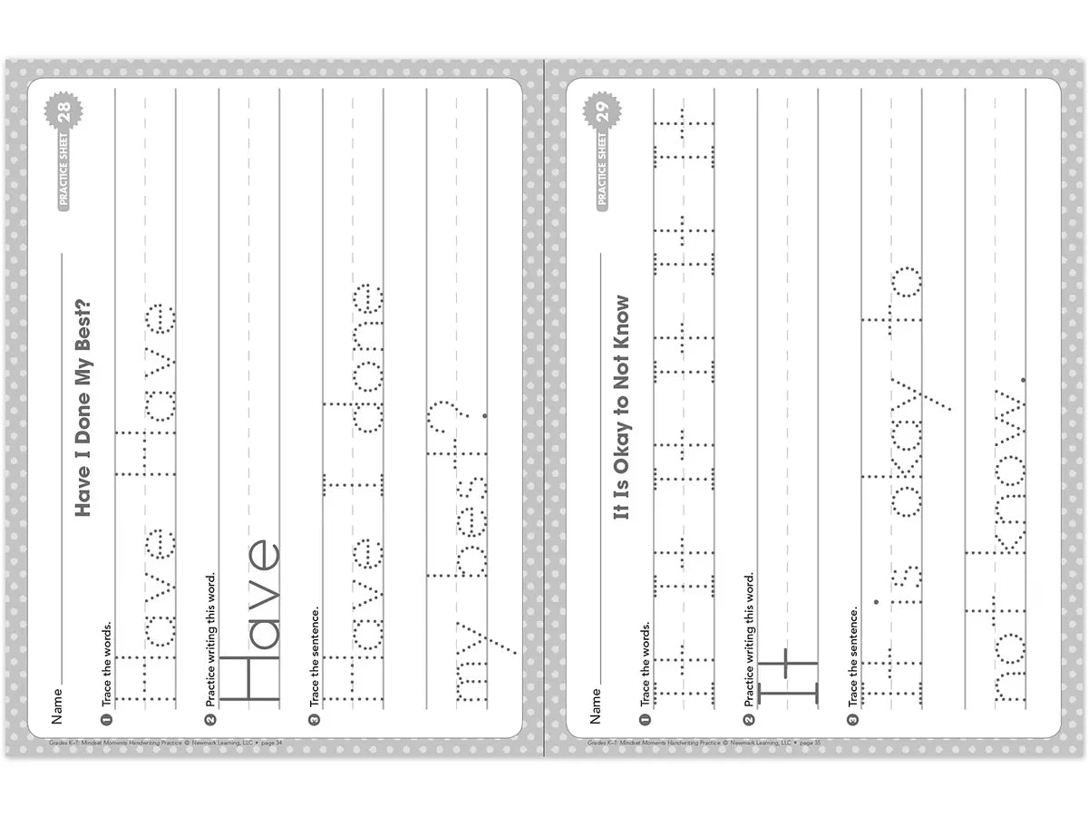 Handwriting Practice Workbook - K-Gr. 1 - US 5294