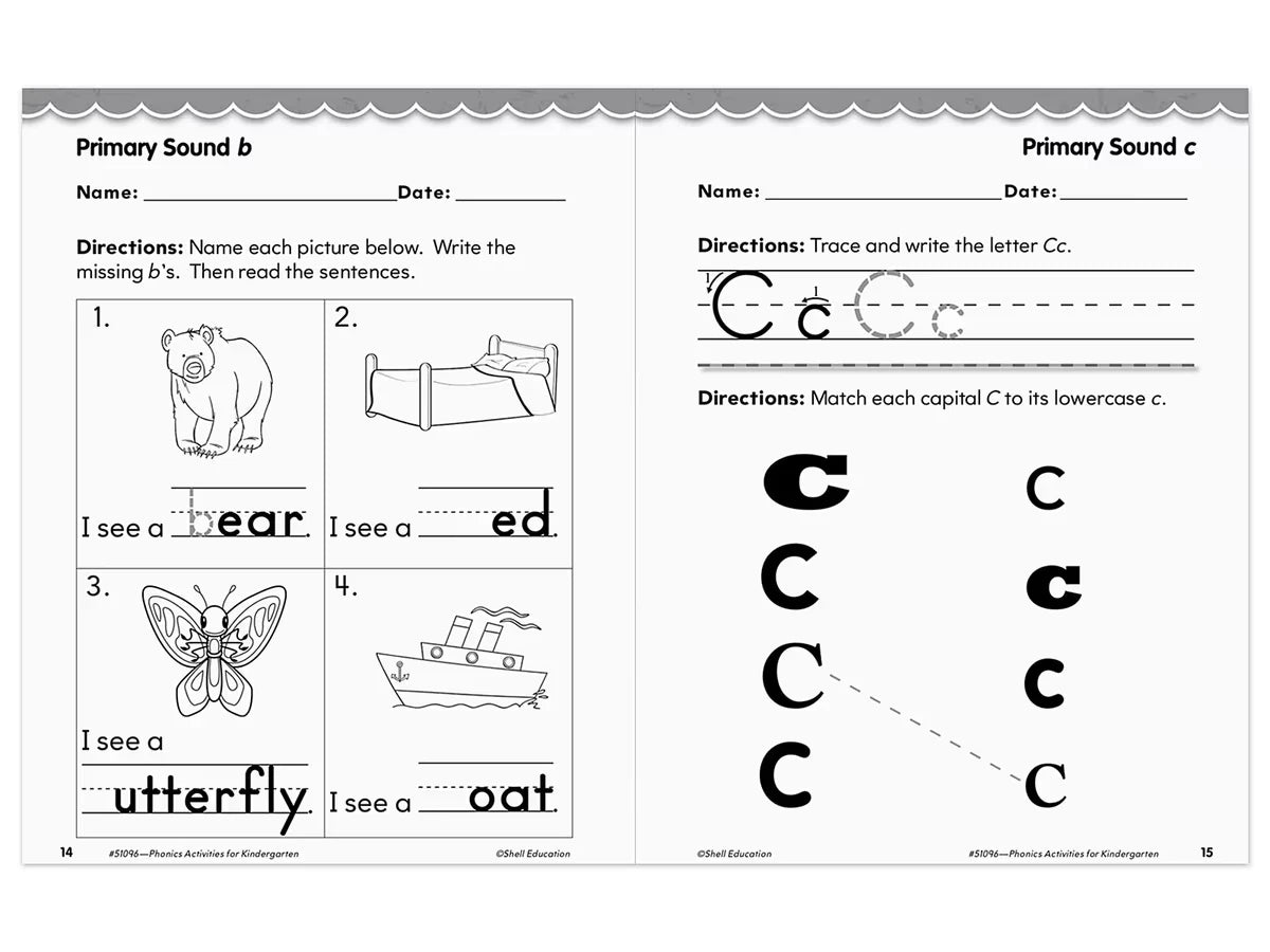 Phonics for Kindergarten Workbook - US 5863