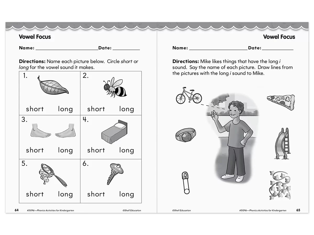 Phonics for Kindergarten Workbook - US 5863