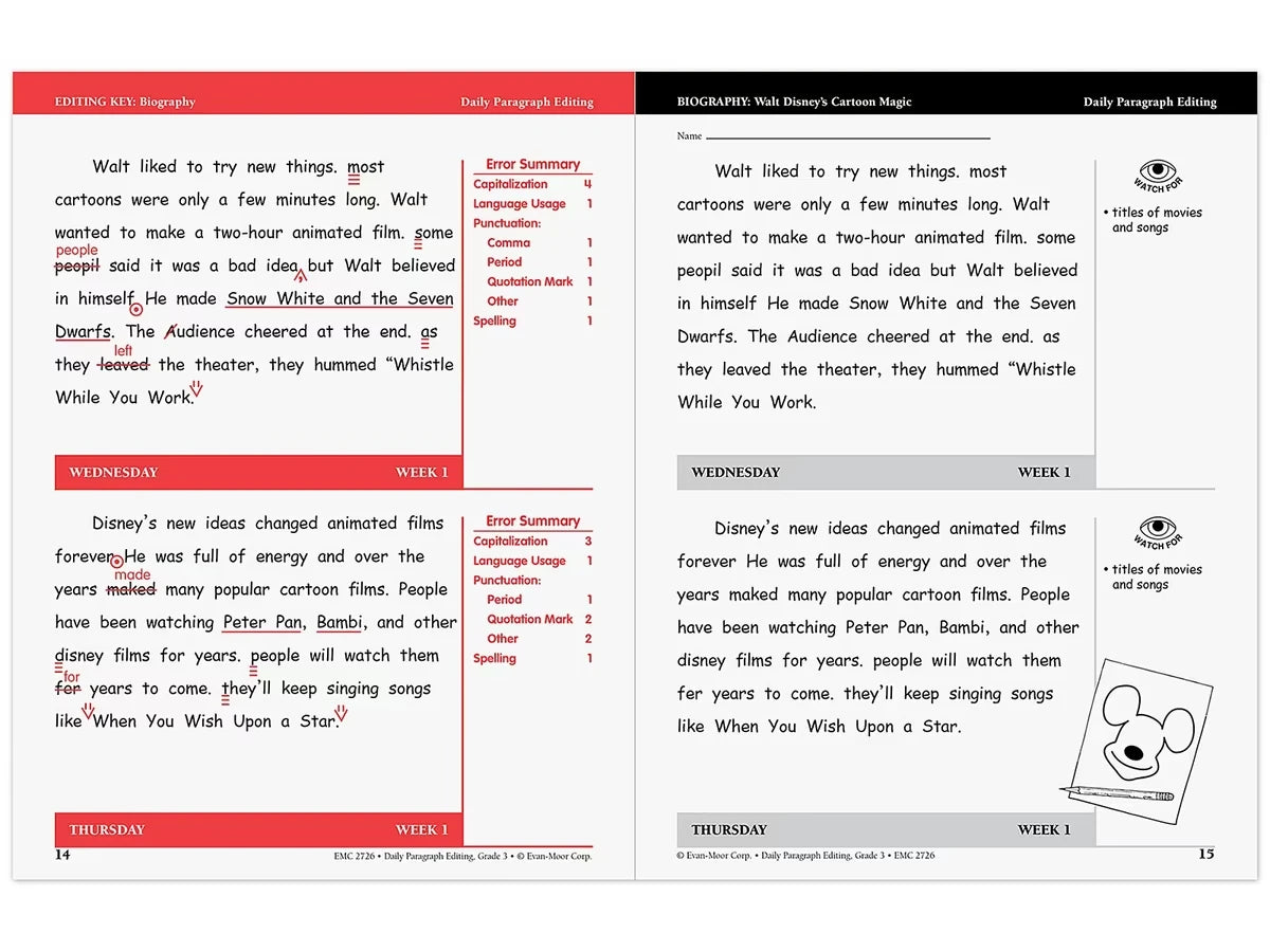 Daily Paragraph Editing Workbook - Gr. 3 - US 6722