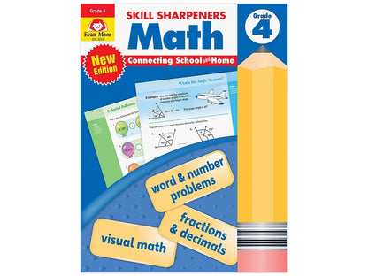 Math Skill Sharpeners Workbook - Gr. 4 - US 7654