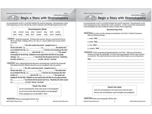 Weekly Writing Lessons Workbook - Gr. 5-6 - US 3146