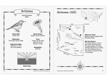 Maps of the USA Workbook - US 8730