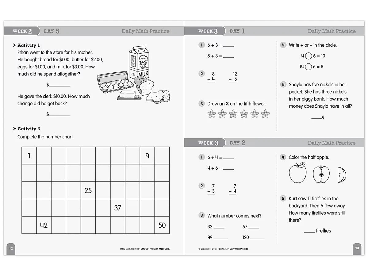 Daily Math Practice Workbook - Gr. 2 - US 3082