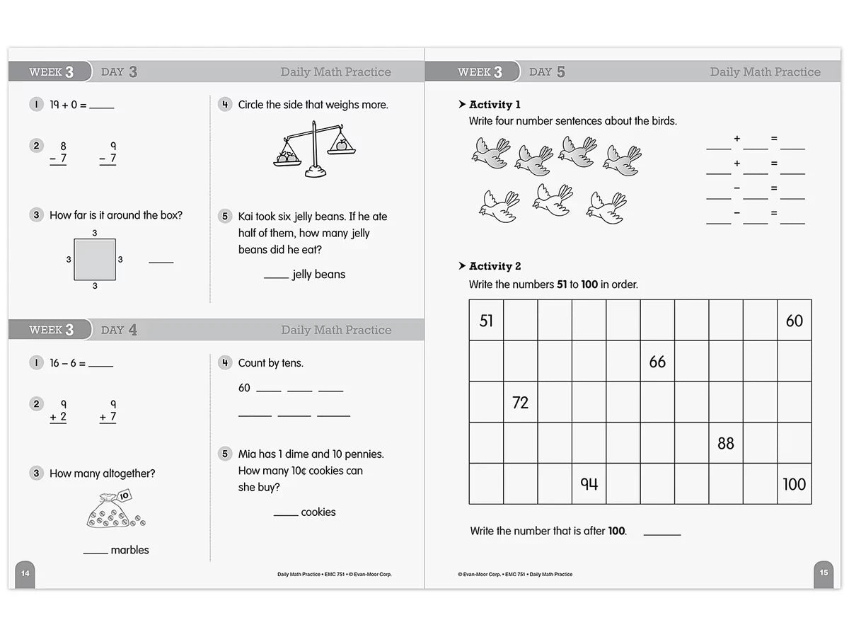 Daily Math Practice Workbook - Gr. 2 - US 3082