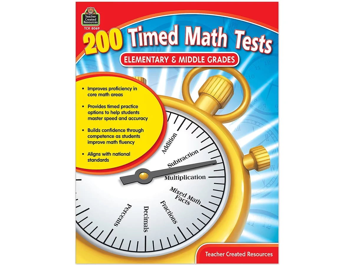 200 Timed Math Tests Workbook - US 6203