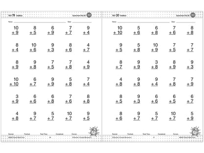200 Timed Math Tests Workbook - US 6203