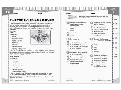 180 Days of Reading Workbook - Gr. 4 - US 7932