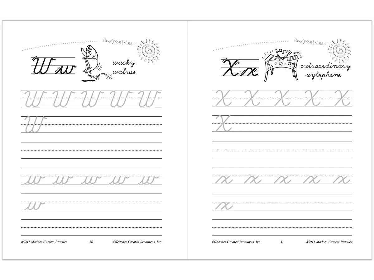 Modern Cursive Writing Practice Workbook - US 4395