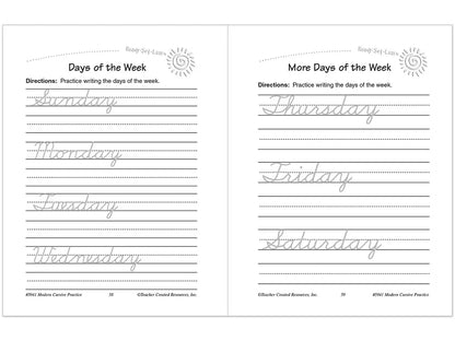 Modern Cursive Writing Practice Workbook - US 4395