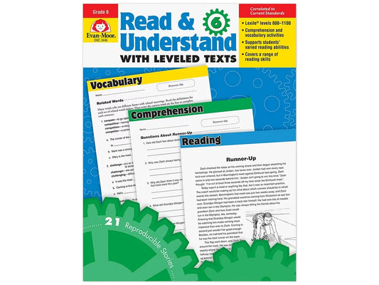 Read & Understand with Leveled Texts Workbook - Gr. 6 - US 7217