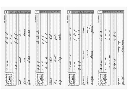 Traditional Cursive Daily Handwriting Practice Workbook - US 1399