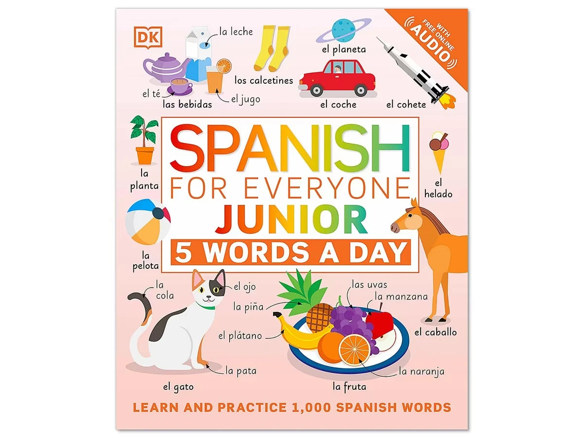 Spanish for Everyone Junior: 5 Words a Day Paperback Book - US 3662