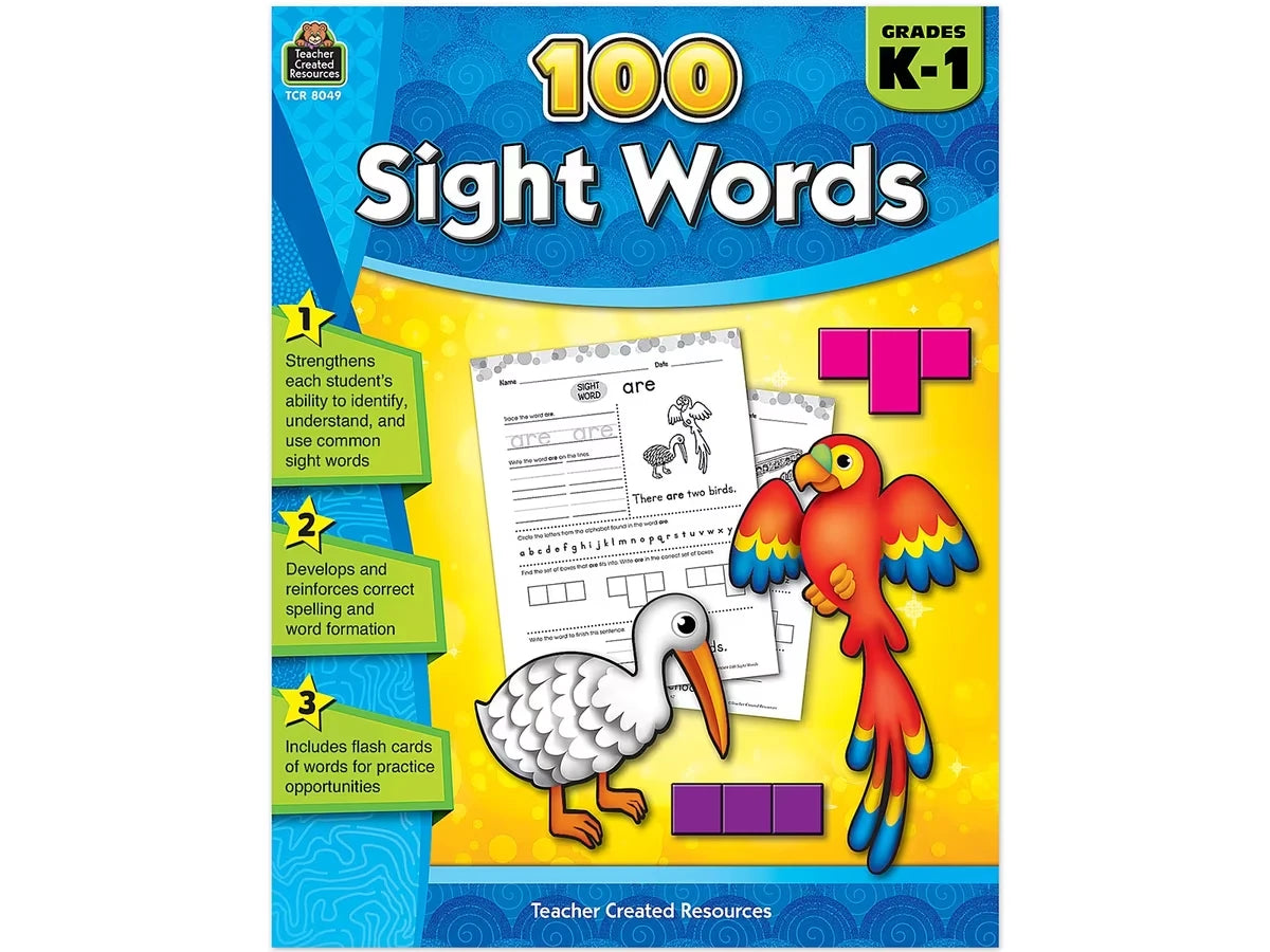 100 Sight-Words Workbook - K-Gr. 1 - US 7554