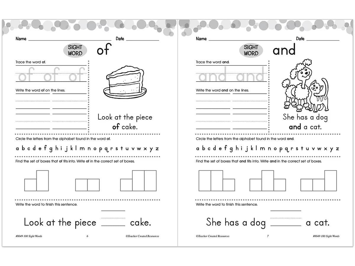 100 Sight-Words Workbook - K-Gr. 1 - US 7554