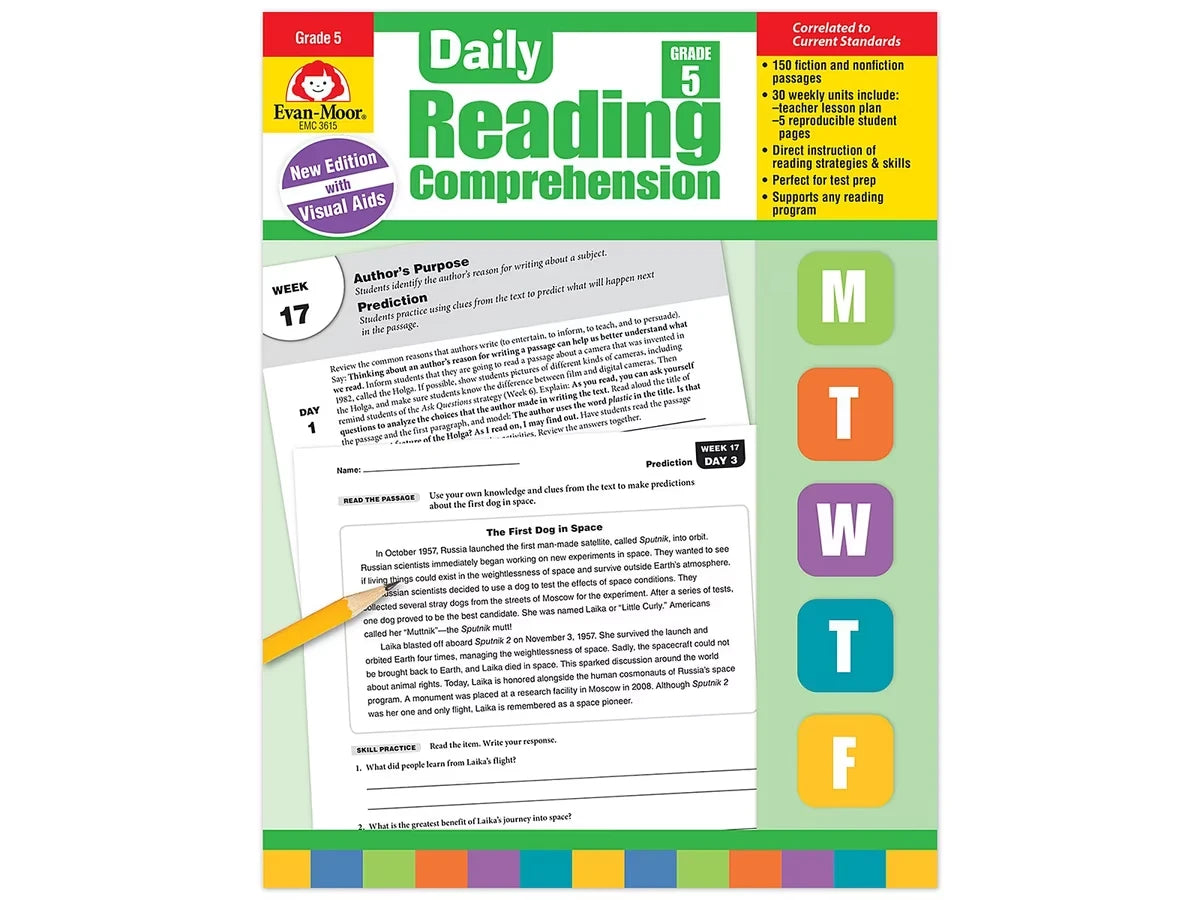 Daily Reading Comprehension Activities Workbook - Gr. 5 - US 4379