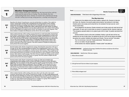 Daily Reading Comprehension Activities Workbook - Gr. 5 - US 4379