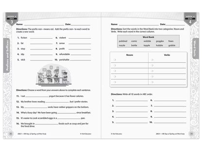 180 Days of Spelling Workbook - Gr. 3 - US 8419