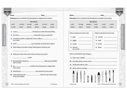 180 Days of Spelling Workbook - Gr. 3 - US 8419