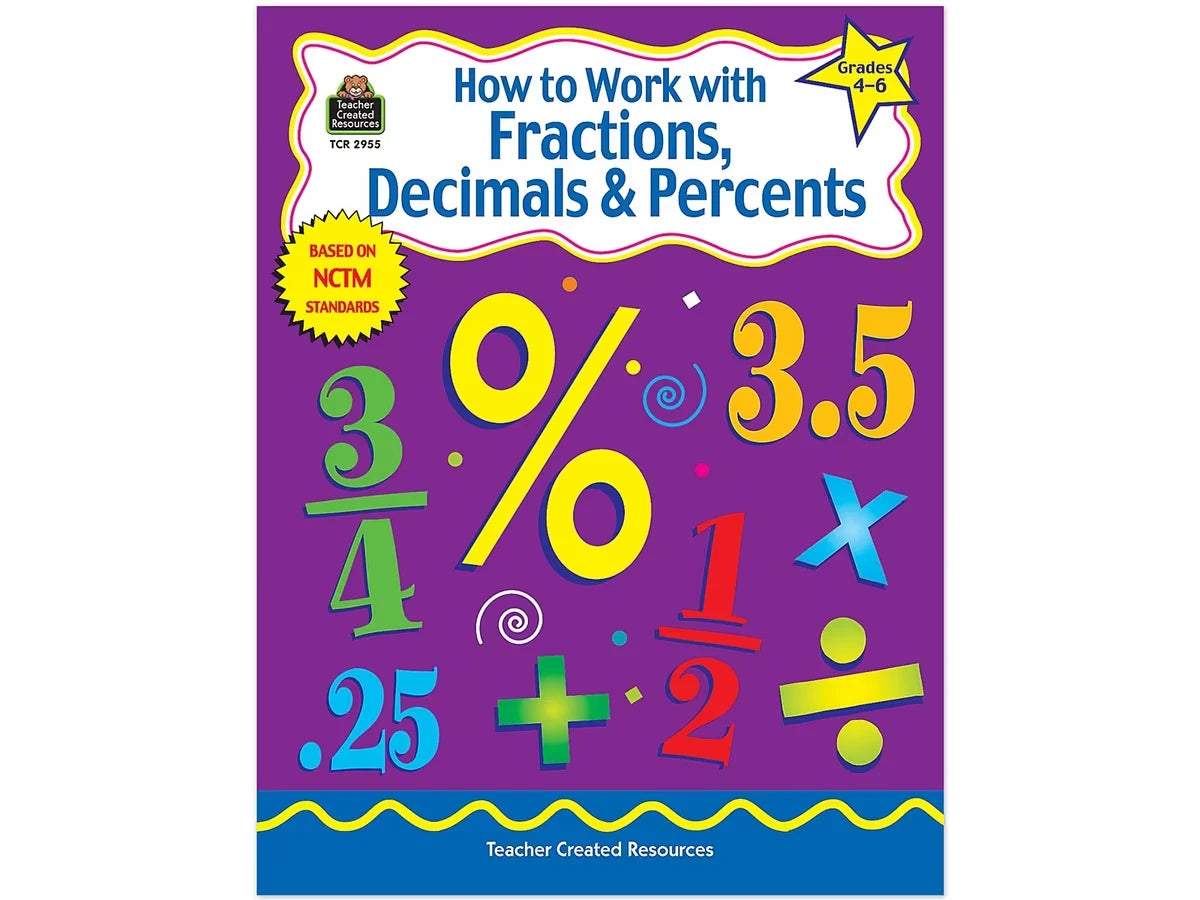 How to Work with Fractions, Decimals & Percents Workbook - US 3246