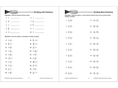 How to Work with Fractions, Decimals & Percents Workbook - US 3246